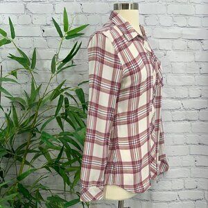 🎉GAP Pink Plaid Long Sleeve Button Down Top